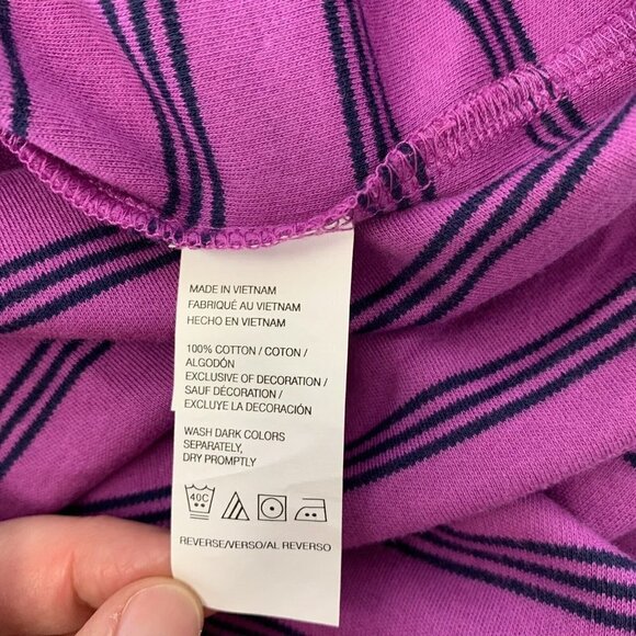 IZOD Men’s Small Purple Black Striped Windward Cool Polo UPF 15 Shirt - Picture 10 of 10